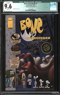 Bone Sourcebook (1995) #1 San Diego Comic-Con Limited Edition CGC x JSA Signature Series Qualified 9.6 NM+ Signed Jeff Smith