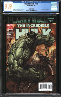 Incredible Hulk (1999) #100 Michael Turner Green Hulk Variant CGC 9.9 MINT