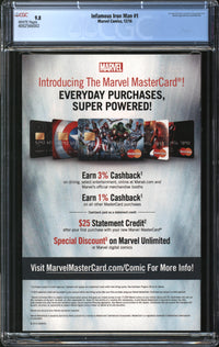 Infamous Iron Man (2016) #1 CGC 9.8 NM/MT