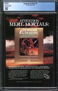 Labyrinth: The Movie (1986) #3 CGC 9.8 NM/MT