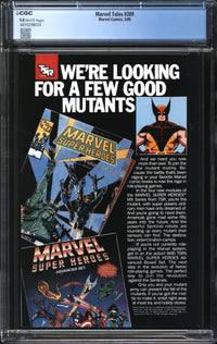 Marvel Tales (1964) #209 CGC 9.8 NM/MT