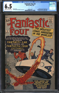 Fantastic Four (1961) #  3 CGC 6.5 FN+