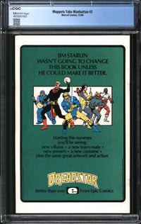 Muppets Take Manhattan (1984) #2 CGC 9.8 NM/MT