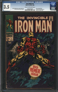 Iron Man (1968) #  1 CGC 3.5 VG-