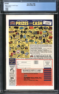 Iron Man (1968) #150 CGC 9.8 NM/MT