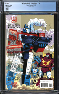 Transformers: Generation 2 (1993) #1 Collector's Edition CGC 9.8 NM/MT