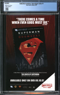 Umbrella Academy: Apocalypse Suite (2007) #1 CGC 9.9 MINT