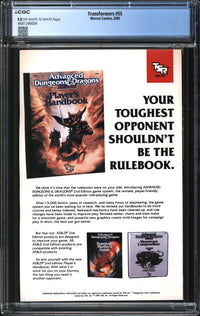 Transformers (1984) #55 CGC 9.8 NM/MT