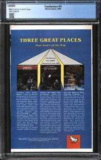 Transformers (1984) #57 CGC 9.8 NM/MT