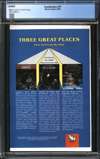 Transformers (1984) #57 CGC 9.8 NM/MT