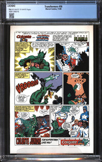 Transformers (1984) #58 CGC 9.6 NM+
