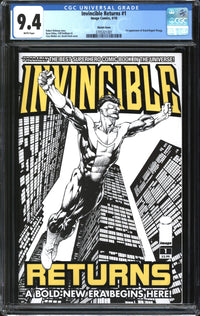 Invincible Returns (2010) #1 Sketch Cover CGC 9.4 NM