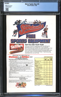 Web Of Spider-Man (1985) # 20 CGC 9.8 NM/MT