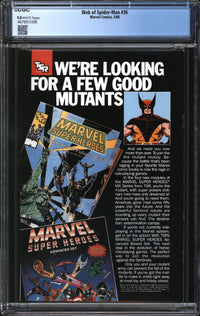 Web Of Spider-Man (1985) # 36 CGC 9.8 NM/MT