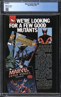 Web Of Spider-Man (1985) # 36 CGC 9.8 NM/MT