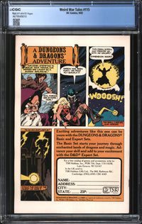 Weird War Tales (1971) #115 CGC 9.6 NM+