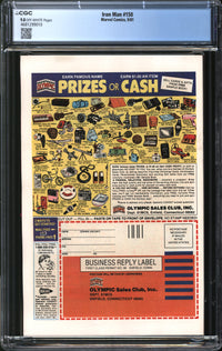Iron Man (1968) #150 CGC 9.8 NM/MT