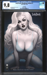 Lady Death: Blasphemy Anthem (2020) #1 Azure Edition CGC 9.8 NM/MT