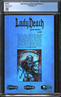 Lady Death: Sacrificial Annihilation (2021) #1 Holo-Foil Edition CGC 9.9 MINT