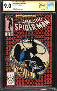 Amazing Spider-Man (1963) #300 CGC Signature Series 9.0 VF/NM Signed Todd McFarlane