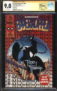 Amazing Spider-Man (1963) #300 Danish Edition CGC Signature Series 9.0 VF/NM Signed Todd McFarlane