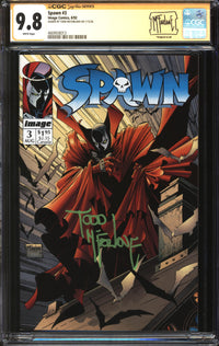 Spawn (1992) #  3 CGC Signature Series 9.8 NM/MT Signed Todd McFarlane
