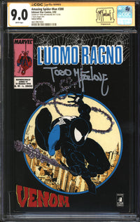 Amazing Spider-Man (1963) #300 Italian Edition CGC Signature Series 9.0 VF/NM Signed Todd McFarlane