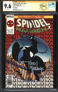 Amazing Spider-Man (1963) #300 Swedish Edition CGC Signature Series 9.6 NM+ Signed Todd McFarlane