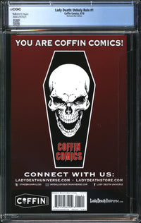Lady Death: Unholy Ruin (2018) #1 Memento Mori Edition CGC 9.8 NM/MT