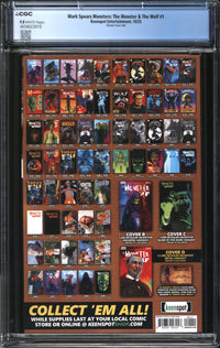 Mark Spears Monsters: The Monster & The Wolf (2025) #1 Variant Cover A68 CGC 9.8 NM/MT