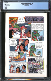 Sonic The Hedgehog (1993) #  3 Newsstand Edition CGC 9.8 NM/MT