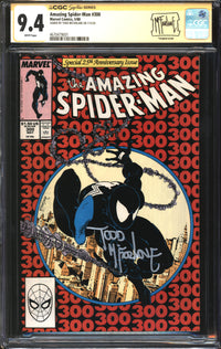 Amazing Spider-Man (1963) #300 CGC Signature Series 9.4 NM Signed Todd McFarlane