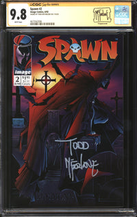 Spawn (1992) #  2 CGC Signature Series 9.8 NM/MT Signed Todd McFarlane