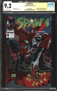 Spawn (1992) #  8 CGC x JSA Signature Series 9.2 NM- Signed Al Simmons