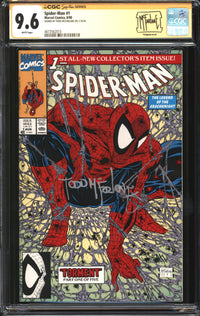 Spider-Man (1990) # 1 CGC Signature Series 9.6 NM+ Signed Todd McFarlane