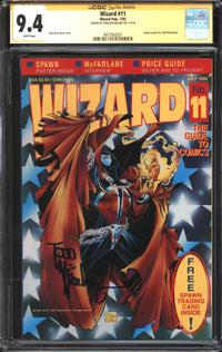Wizard (1991) #11 CGC Signature Series 9.4 NM Signed Todd McFarlane