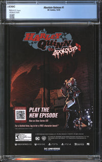 Absolute Batman (2024) #1 CGC 9.8 NM/MT