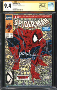 Spider-Man (1990) # 1 CGC Signature Series 9.4 NM Signed Todd McFarlane