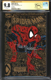Spider-Man (1990) # 1 Gold Edition CGC Signature Series 9.8 NM/MT Signed Todd McFarlane