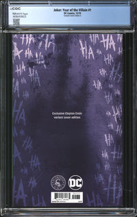 Joker: Year Of The Villain (2019) #1 Clayton Crain Scorpion Comics Edition A CGC 9.8 NM/MT