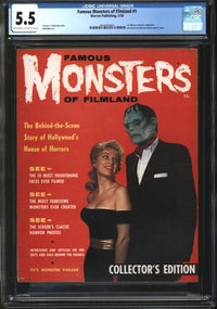 Famous Monsters Of Filmland (1958) #  1 CGC 5.5 FN-