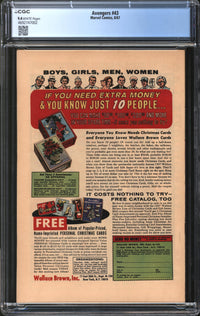 Avengers (1963) # 43 CGC 9.4 NM