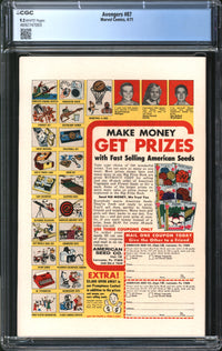 Avengers (1963) # 87 CGC 9.2 NM-
