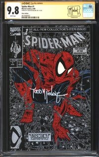 Spider-Man (1990) # 1 Silver Edition CGC Signature Series 9.8 NM/MT Signed Todd McFarlane