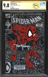 Spider-Man (1990) # 1 Silver Edition CGC Signature Series 9.8 NM/MT Signed Todd McFarlane