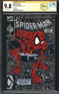 Spider-Man (1990) # 1 Silver Edition CGC Signature Series 9.8 NM/MT Signed Todd McFarlane
