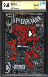 Spider-Man (1990) # 1 Silver Edition CGC Signature Series 9.8 NM/MT Signed Todd McFarlane