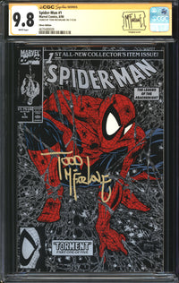Spider-Man (1990) # 1 Silver Edition CGC Signature Series 9.8 NM/MT Signed Todd McFarlane