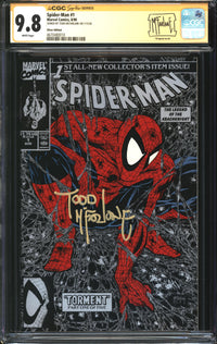 Spider-Man (1990) # 1 Silver Edition CGC Signature Series 9.8 NM/MT Signed Todd McFarlane
