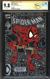 Spider-Man (1990) # 1 Silver Edition CGC Signature Series 9.8 NM/MT Signed Todd McFarlane